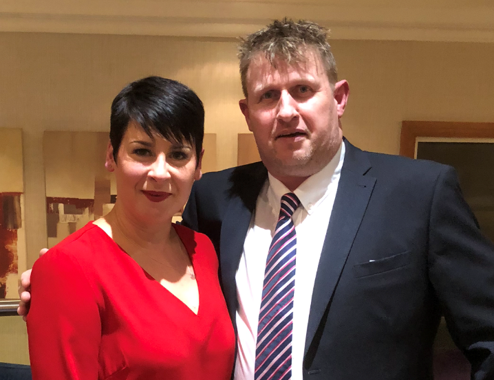 Emma Sharp, left, sales director with new Pest editor Simon King